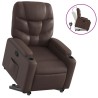 Fauteuil inclinable marron similicuir 