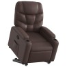 Fauteuil inclinable marron similicuir 