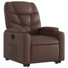Fauteuil inclinable marron similicuir 