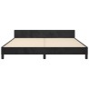 Cadre de lit sans matelas noir velours 