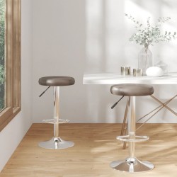 Tabourets de bar lot de 2 marron similicuir 