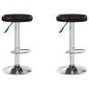 Tabourets de bar lot de 2 marron similicuir 