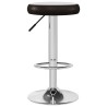 Tabourets de bar lot de 2 marron similicuir 