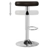 Tabourets de bar lot de 2 marron similicuir 
