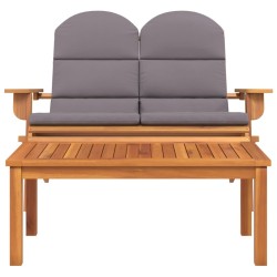 Ensemble de salon de jardin Adirondack 2 pcs bois acacia solide 