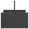 Portant de bois chauffage noir 40x40x40 cm 