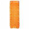 Matelas de camping autogonflant avec oreiller 1 personne orange 