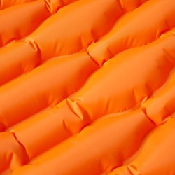 Matelas de camping autogonflant avec oreiller 1 personne orange 