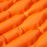 Matelas de camping autogonflant avec oreiller 1 personne orange 