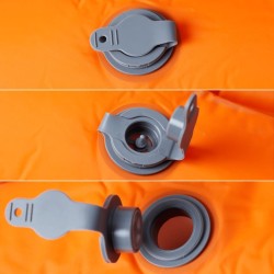 Matelas de camping autogonflant avec oreiller 1 personne orange 
