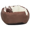 Coussin réversible lavable de chien Marron et crème 65x50x20 cm 