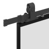 Porte coulissante avec kit de quincaillerie noir 90x205 cm 