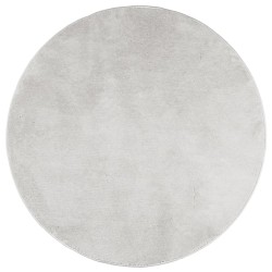 Tapis OVIEDO à poils courts gris Ø 120 cm 