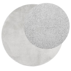 Tapis OVIEDO à poils courts gris Ø 120 cm 