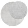 Tapis OVIEDO à poils courts gris Ø 120 cm 