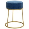 Tabouret rond Bleu Velours 