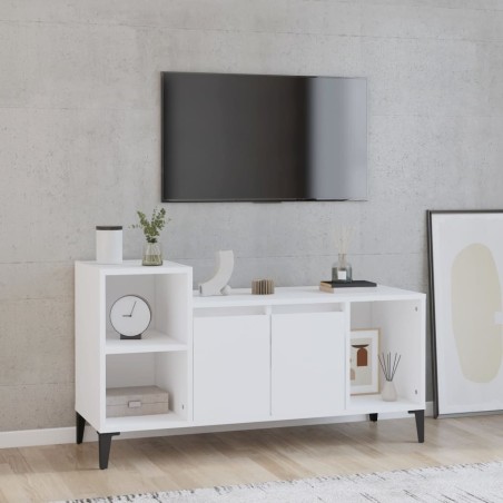 Meuble TV Blanc 100x35x55 cm Bois d'ingénierie 