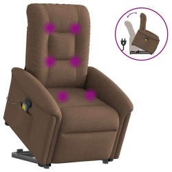 Fauteuil de massage inclinable Marron Tissu 