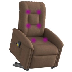 Fauteuil de massage inclinable Marron Tissu 