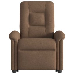 Fauteuil de massage inclinable Marron Tissu 