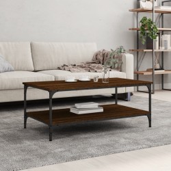 Table basse chêne marron 100x55x40 cm bois d'ingénierie 