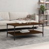 Table basse chêne marron 100x55x40 cm bois d'ingénierie 