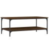 Table basse chêne marron 100x55x40 cm bois d'ingénierie 