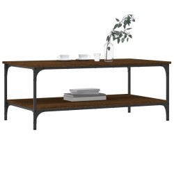 Table basse chêne marron 100x55x40 cm bois d'ingénierie 