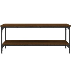Table basse chêne marron 100x55x40 cm bois d'ingénierie 