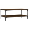 Table basse chêne marron 100x55x40 cm bois d'ingénierie 