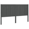 Tête de lit Gris 125,5x4x100 cm Bois massif de pin 