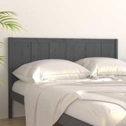 Tête de lit Gris 125,5x4x100 cm Bois massif de pin 