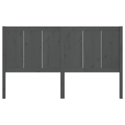 Tête de lit Gris 125,5x4x100 cm Bois massif de pin 