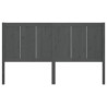Tête de lit Gris 125,5x4x100 cm Bois massif de pin 