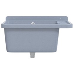 Lavabo pour montage murale gris 60x40x28 cm résine 