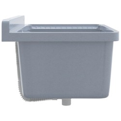 Lavabo pour montage murale gris 60x40x28 cm résine 
