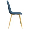 Chaises à manger lot de 6 bleu velours 