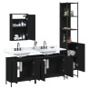 Ensemble de meubles salle de bain 4 pcs noir bois d'ingénierie 