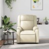 Fauteuil inclinable de massage Crème Similicuir 