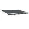Auvent rétractable anthracite 4x3 m tissu et aluminium 