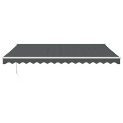 Auvent rétractable anthracite 4x3 m tissu et aluminium 