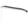 Auvent rétractable anthracite 4x3 m tissu et aluminium 