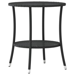 Chaises inclinables de jardin lot de 2 et table résine tressée 