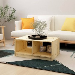 Table basse 75x50x33,5 cm bois de sapin massif 