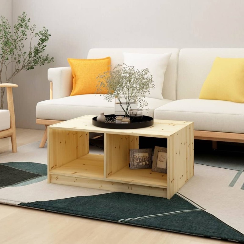 Table basse 75x50x33,5 cm bois de sapin massif Table basse 75x50x33,5 cm bois de sapin massif