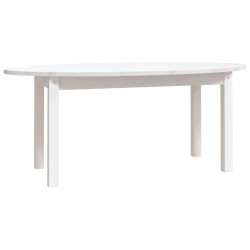 Table basse Blanc 110x55x45 cm Bois massif de pin 
