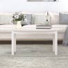 Table basse Blanc 110x55x45 cm Bois massif de pin 