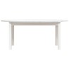 Table basse Blanc 110x55x45 cm Bois massif de pin 