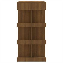 Table de bar étagère de rangement chêne marron bois ingénierie 