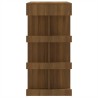 Table de bar étagère de rangement chêne marron bois ingénierie 